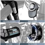 TST Electric Bike for Adults,Electric Bicycle 23MPH,26" Tire,Peak 800W Motor,Range 40 Miles,7-Speed,Commuter Electric Bike with 480Wh Removable Battery Built in,LCD,Suspension Fork,Smart App. - Image 5