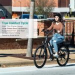 SDU Young Electric Hybrid Cruiser Bike, Up to 90 Miles Long Rang, True Comfort 350W Pedal Assist Beach City Commuter 27.5" E-Bike for Adults. - Image 2