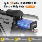 Riding'times GT53 Electric Cargo Bike for Adults 550LBS, 2000W Cargo Ebike, 1123WH Removable Battery, Dual Hydraulic Brakes, NFC Unlock, for Commuting, Shopping, Camping, Hunting, Fishing. - Image 4