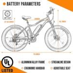 ECOTRIC 26” Fat Tire Electric Bike Powerful Adults Mountain Bicycle 500W Motor 36V/12.5AH Removable Lithium Battery Beach Snow Ebike Shock Absorption - 90% Pre Assembled. - Image 2
