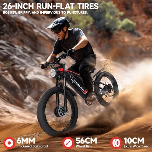 Version 1.0.0 2000W Electric Bicycle for Adults- Moped Style Ebike with 1144WH Battery Pack up to 50 Miles 37MPH, 26" Fat Tire, 7-Speed, 6-Layer Suspension. - Image 6