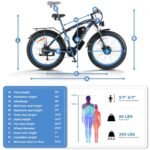 2000W Dual Motor Ebike,35 mph E Bike 48V 23Ah Removable Battery,85 Miles E-Bikes 26" Fat Tires,All Terrain Electric Bike 21-Speed Hydraulic Disc Brake,Electric Bicycle Lockbale Suspension. - Image 6