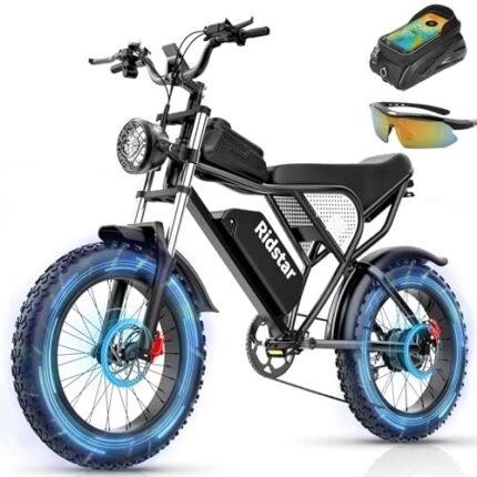 Electric Bike for Adult, 1000/1500W Motor 20 inch Fat Tire Ebike,Up to 30/33MPH & 50-70Miles,15/20AH Removable Battery, 7 Speed Gear Hydraulic Brakes Electric Motorcycle Bicycle.