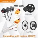 Accolmile Ebike Battery for Bike Motor : 48V 17.5Ah Rear Luggage Rack Battery with Charger & BMS, for 1000W 750W 500W Mid Hub Motor Electric Bicycle Conversion Kit. - Image 5
