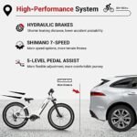 Himiway Zebra D5 Electric Bike, 750W Motor 48V 20Ah Removable Battery 80Miles Range E-Bike for Adults, 26x4 Tire 400lbs Payload, Hydraulic Brakes, 25Mph, 7-Speed. - Image 5