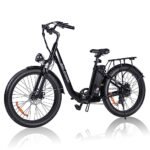 Electric Bike for Adults, 1200W Peak 30MPH Electric City Cruiser Bicycle, 26" x 3.0 Fat Tire Step-Thru Ebike with 48V 16AH/14.5AH Removable Battery, 7-Speed Folding Electric Commuter Bike.