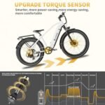 Electric Bike for Adults 1300W Peak, 48V 20AH/35AH/45AH Battery, 28MPH 80-180Miles Range 27.5'' Step-Thru/Step-Over Ebikes for Adults with Torque Sensor,Hydraulic Brake,Anti-Theft, APP & UL. - Image 5
