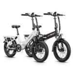 Jasion EB7 ST 2.0 Electric Bike Adults, 28MPH Max Speed[850W Power Motor], 55 Mile Ranges[480Wh Removable Battery], Foldable Ebikes with Dual Suspension, Step-Thru 20" Fat Tire Adult Electric Bicycles.