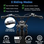 Ronson Adult Electric Bike,1000W Electric Bike 35MPH, 12-Speed 20" x4.0 Electric Bike Fat Tire,Electric Mountain Bike for Men,48V 20AH Removable Battery E Dirt Bike, Passed UL&GCC Certification. - Image 4