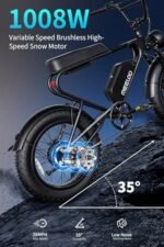 Electric Bike for Adults 1008W Dual Brushless Motor 624Wh Removable Battery Mountain Ebike, 28MPH Electric Bikes, 20" x4.0 Fat Tire Electric Bicycle. - Image 2