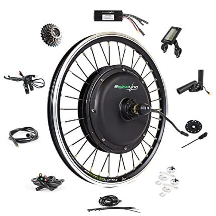 EBIKELING Waterproof Ebike Conversion Kit for Electric Bike 26" Front or Rear Wheel Electric Bicycle Hub Motor Kit 1500W 1200W 750W 500W Electric Bike Conversion Kit.