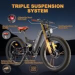 FREESKY WARRIOR PRO Peak 2800w Dual Motor Electric Bike for Adults with APP Control, 38+mph 48V 25Ah SAMSUNG Cells Battery Electirc Mountain Bike, Full Suspension Fat Tire E Bike, Off-road E Bicycle. - Image 5