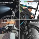 TotGuard Electric Bike, 27.5" Electric Bike for Adults 500W Ebike 21.6MPH Adult Electric Bicycles Electric Mountain Bike,48V 499WH Removable Lithium Battery,21-Speed Gears,Lockable Suspension Fork. - Image 4