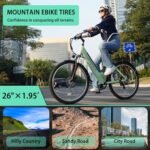 Electric Bike for Adults, 500W(Peak 1000W) Brushless Motor UP to 28MPH,UL2849 Certified Built-in Removable Battery,26" Step-Through Ebike for Women/Men,Commuting E Bike with 7-Speed. - Image 6