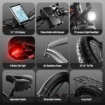 Electric Bike for Adult, Peak 3000W Dual Motor Ebikes, 23Ah/48V Electric Bike 36MPH Fastest Ebike, 90 Miles Electric Bicycle, 26x4.0 Fat Tire E Bikes for Men, Dual Hydraulic Disc Brake, 7 Speed Gears. - Image 6