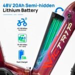 Mimas Folding Electric Bike for Adults 20Ah LG Cell Battery 750W Brushless Motor Cruise Control 80+Miles Long Range Full Suspension 30Mph 20" x4.0 Fat Tire Ebike 7-Speed Commuter Bicycle. - Image 2