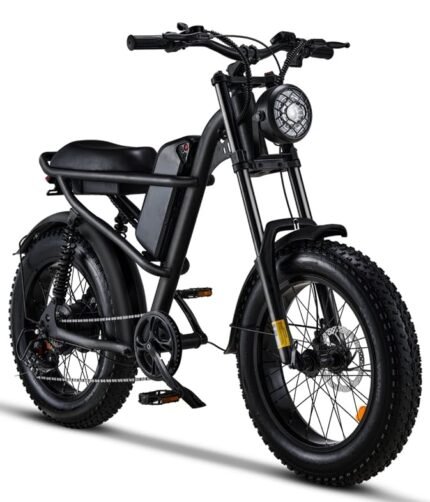 Riding'times 1500W Moped Style Electric Bike, 6-Layer Full Suspension Ebike, Max 28MPH & 37-150 Miles Electric Motorcycle, 750WH/1500WH Removable Battery, 20" Fat Tire Dirt Bike All Terrain.
