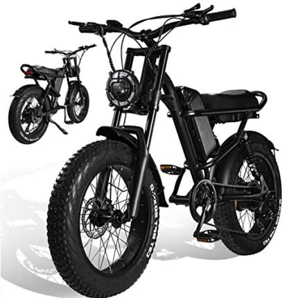 Electric Bike 000w Electric Bicycle 20 * 4.0 inch Fat Tire Ebike, Ebike for Adults Electric Bike 20MPH Adult Electric Bicycle Lockable Suspension Fork, Beach Snow E-Bike 7 Speed.