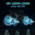 Ebikes for Adults Fat Tire Ebike 2400w/1200w Dual Motor/Single Motor Equipped with 48v/40ah Or 48v/30ah Dual Lithium Battery Electric Bike. - Image 3