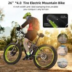 2000W Electric Bike for Adults, 26" Fat Tire Electric Mountain Bicycle, 48V 22.4Ah Removable Li-Ion Battery, Max 30.5Mph E-Bike Snow Beach,Electric Bicycle with 7 Speed Suspension Fork. - Image 3