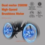 Electric Bike for Adults，Dual Motor Ebike，2000w Ebike，Fat Tire Electric Bike，90 Miles Electric Bicycle with 48V/23Ah Battery，Men's Electric Bike and Passed UL&GCC Certification. - Image 3