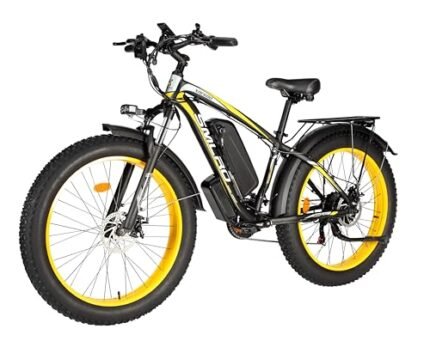 Electric Bike for Adults,Fat Tire Ebike 1000W (Peak 1200W) Electric Mountain Bike Up to 31MPH,26" Electric Bike Long Range with UL 48V/17.5Ah Removable Battery, 21-Speed.