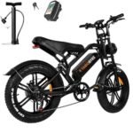 V20 3.0 Electric Bike for Adults,750W/1500W Motor,48V15.6Ah/18.2Ah Removable Battery Ebike, Dual Disc/Hydraulic Brakes, 28mph/32mph Top Speed,Steering Light. UL Certified..