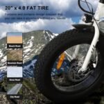 aostirmotor 500W 25MPH Folding Electric Bike 20 x 4 inch Fat Tire E Bikes for Adults Electric Foldable Ebike,Electric Mountain Bike Snow Beach Bicycle with Shimano 7 Speed. - Image 5