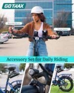 Gotrax F2V2 20" Electric Bike, Max Range 55 Miles & 20Mph Power by 500W, LCD Display & 5 Pedal-Assist Levels, 7-Speed Gear& Front Shock Absorber for Adult Folding Bike with all Accessories Lock&Mirror. - Image 4