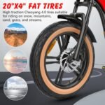 1000W Fat Tire Electric Bike, E Bikes for Men Motor 28Mph, E Bikes for Adults Electric, Fast Charge 48V 12.5Ah Battery, Mountain Bike with 20 X4.0 Fat Tire. - Image 5