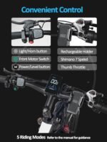 Full Suspension 52V Electric Bike for Adults 2000W Peak 3000W Dual Motor AWD Ebike 36.8MPH 26" All Terrain Fat Tire Adults Electric Bicycle with 52V 23AH Battery Up to 80Miles 7Speed Gear Ebikes. - Image 6