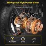 Electric Bike for Adults with Waterproof Removable Battery, 45Miles 20MPH Commuting City Electric Bike with 250W/500W Brushless Motor, 20" Tires and Disc Brake Ebike, Complies to ANSI/CAN/UL2849. - Image 3