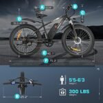 Speedrid Electric Bike 26" Fat Tire Electric Bike for Adult, 25mph Peak 750W 48V 10.4/ 13Ah Removable Battery Electric Mountain Bike, Commuting Off Road Ebike 7 Speed & Front Suspension Fast Charge. - Image 6