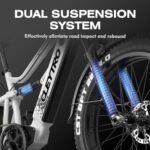 Electric Bike for Adults,1500W/750W,52V 21/19Ah 32-37MPH, 30-60Miles Range 26”Fat Tire Electric Bike Beach Snow Mountain Bike, Dual Hydraulic Disc Brakes Electric Bike Full Suspension. - Image 4