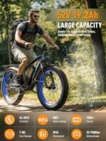 E·Bycco 52V 1000W Peak 1500W 19.2Ah Battery Electric Mountain Bike for Adults, 36MPH & 75Miles Fast Long Range EBikes, 21-Speed Pedal Assist E-Bikes, Hydraulic Disc Brake, Fat Tire Commuter E-Bicycle. - Image 2