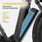 VELOWAVE Electric Bike 26" Fat Tire Ebike Electric Bike for Adults with 750w (Peak 1000W) Brushless Motor 48V 15AH Removable LG Cell with Lock& Bell. - Image 2
