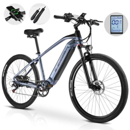 E·Bycco 29'' 1000W Motor Electric Bike for Adults 32MPH with 48V 17.5AH Battery Up to 65 Miles 7Speed Mountain Ebike, Pedal Assist Throttle Class 3 Electric Bicycle for Commuter E Bike.