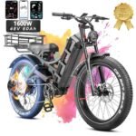 HEDONIC Romeo Pro [2024 Upgraded] Electric Bike for Adults 1400W/60Ah 100+Miles Long Range Ebikes 26" Fat Tire Electric Mountain Bike Full Suspension Ebike Dual Hydraulic Brakes.