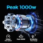 Totem Electric Bike for Adults - 1000W Peak Motor, 27.5" Electric Mountain Bike with 48V 499Wh Removable Lithium Battery, 21-Speed, Mechanical Locking Suspension Fork. - Image 2