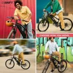 SWFT Edge Electric Mountain Bike for Adults- 44 Miles Max Range, 20mph Max Speed, 26” Tires, 3 Level Pedal Assist, LCD Display, EBike Black. - Image 6