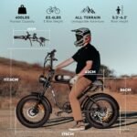 Updated 2000W Electric Bicycles for Adults with 20Ah 48VRemovable Battery 34MPH 50-80Miles Electric Mountain Bike with 7 Speed Hydraulic Disc Brake 20"×4.0 Fat Tire Ebike-Black. - Image 6
