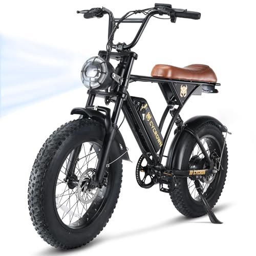 Version 1.0.0 CycRun Electric Bike for Adults 750W Motor with 374.4WH Battery, 20MPH 55Miles Moped Style Ebike for Adults, 20" Fat Tire Commuting Off Road Mountain Ebike with Hydraulic Suspension, UL2849. - Image 1