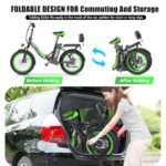 Dorida Foldable Electric Bike for Adults,Hidoes 750W Folding Ebikes for Adults,13Ah Removable Battery 40Miles E Bike Electric Bicycle for Commuting 20" Tire,Dual Suspensions. - Image 6