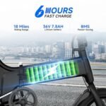TST Folding Electric Bike, Electric Bicycle 18MPH, 500W Peak Motor, Max 18 Miles Range, 14" Pneumatic Tires, Ebike with Smart LED Screen, App Control, 3 Speed Gear, E Bike for Adults and Teens. - Image 5