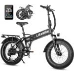 Cityfun Folding Electric Bike Adults,500W Motor (Peak 720W) Ebike with 20" x 4.0" Fat Tire,48V 10.4Ah Removable Battery Hidden,Electric Mountain Bike,UL 2849 Certified,Commuting E-Bike,7-Speed.