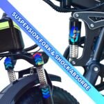 DEEPOWER H20pro Electric Bike, 1000W/2000W 20" Fat Tire Folding Electric Bicycle, 48V 20Ah Removable High Capacity Battery, 7-Speed, Dual Shock Absorbers, Mountain EBike for Adults with USB Port. - Image 4