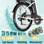 Electric Bike for Adult - 26" City Cruiser Electric Bicycle 350W Motor-12.5 Ah Removable Battery-Up to 40 Miles,Shimano 6-Speed and Dual Shock Absorber,City Electric Commuter Bike for Adults. - Image 2