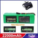 52v 22Ah Lithium Ion Battery Pack,52v Lithium Ion Battery,Built-in 30A BMS,with T Plug and Capacity Indicator,for 250-1200w Electric Bicycle Scooter. - Image 2