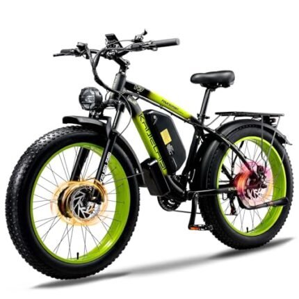 Electric Bike for Adults 2000W Dual Motor Ebike 26" Fat Tire Mountain Electric Bicycle 35MPH 48V 23AH Removable Battery 21 Speed Long Range All Terrain Electric Bike E Bike Dual Hydraulic Disc Brake
