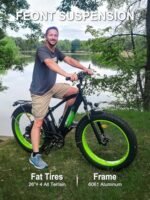 HAOQI Electric Bike for Adults, 26" x 4.0 Fat Tire Ebike, 750W Brushless Motor Mountain Bike with 48V 20AH Removable Battery, Electric Bicycle with 7 Speed to 28MPH…. - Image 4